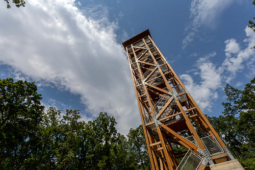 Prónay lookout tower in the Cserhát mountains