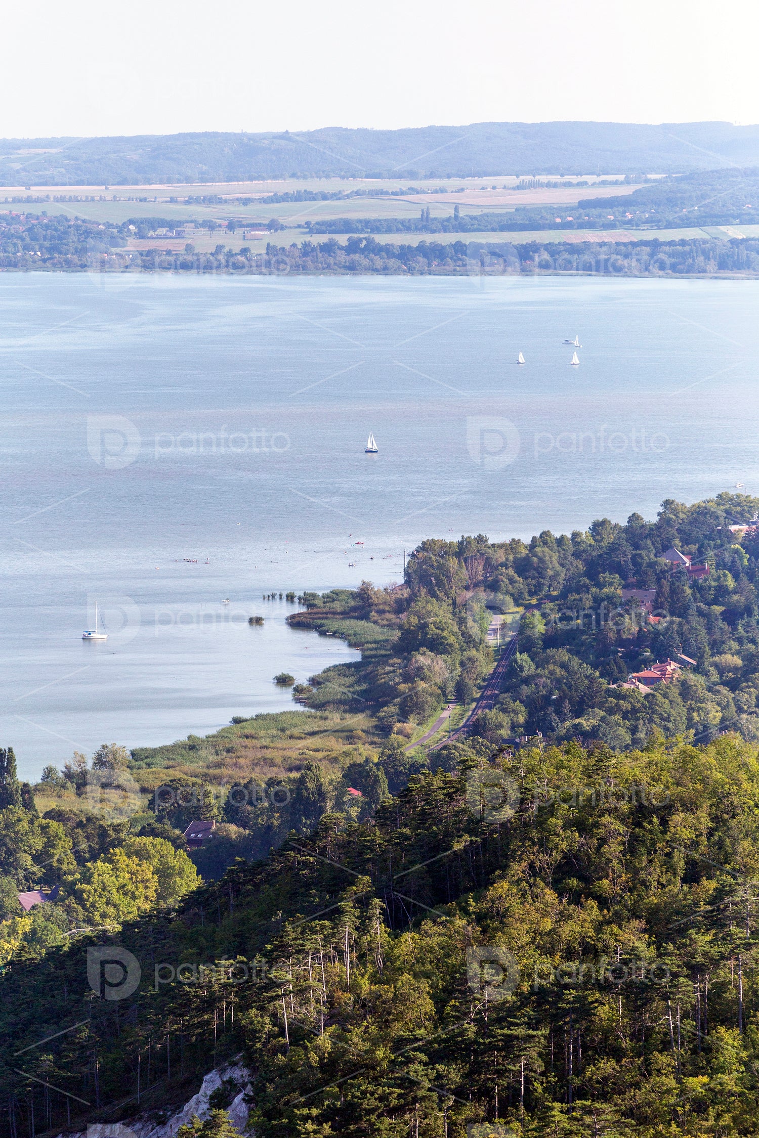 Lake Balaton view from the uplands.