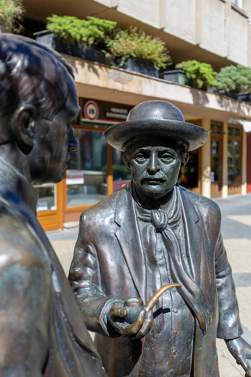 Statue of József Rippl-Rónai and Endre Ady in Kaposvár