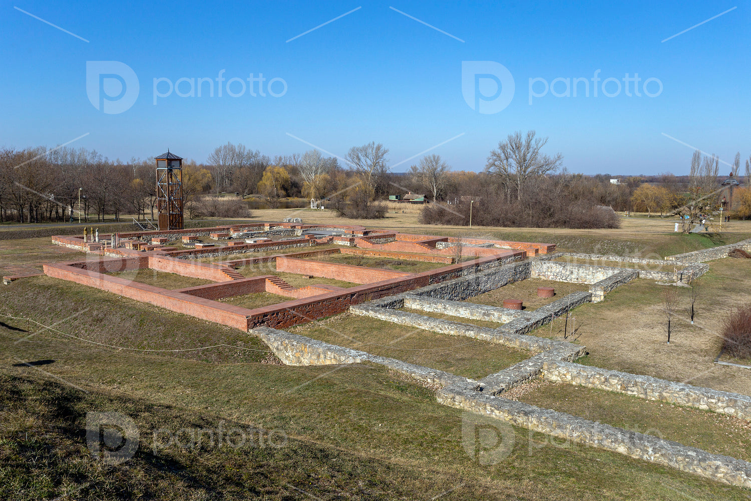 Ruins of the Benedictine monastery in Ópusztaszer