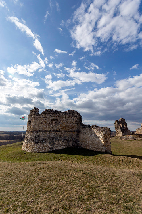 Ruins of the Szarvaskő castle in Döbrönte