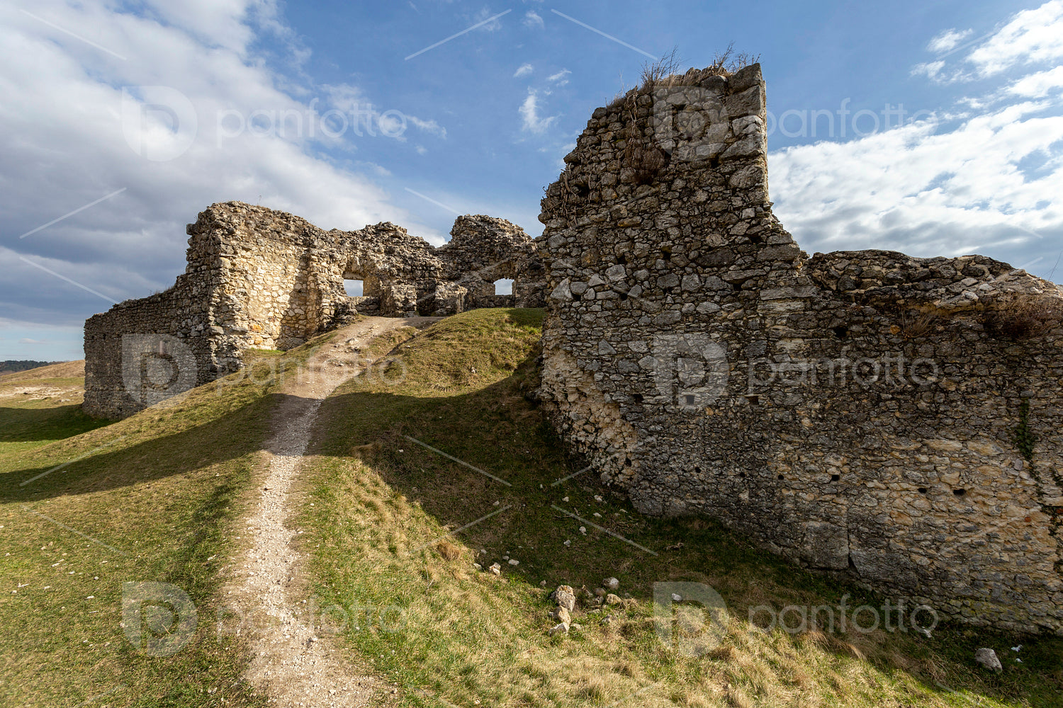 Ruins of the Szarvaskő castle in Döbrönte