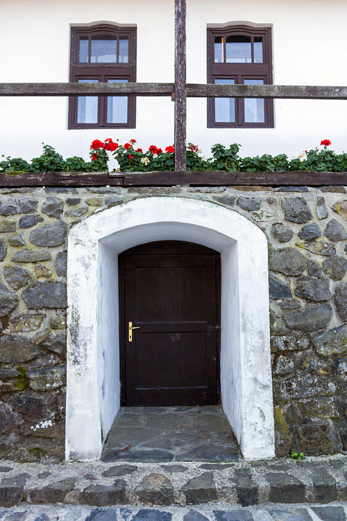 Traditional village house in Hollókő