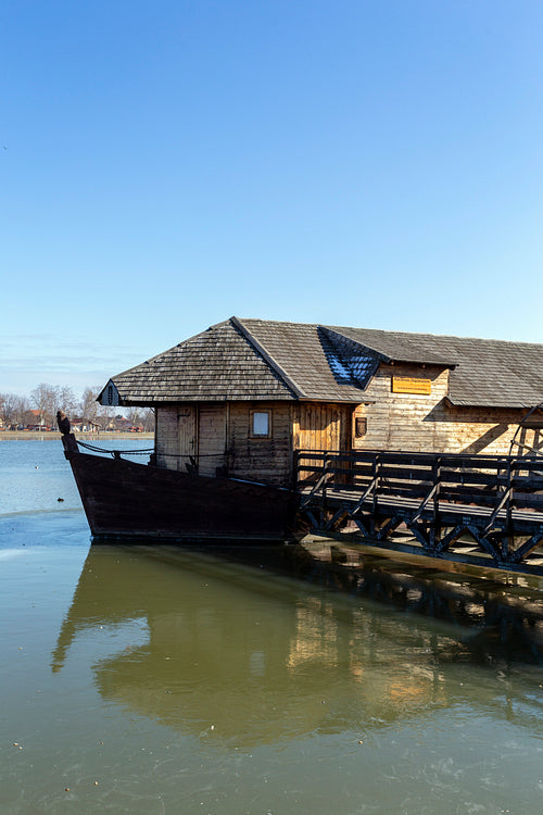 Boat mill on the river Danube