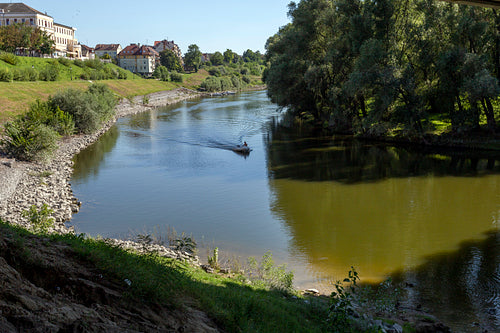 Sugovica riverbank in Baja, Hungary