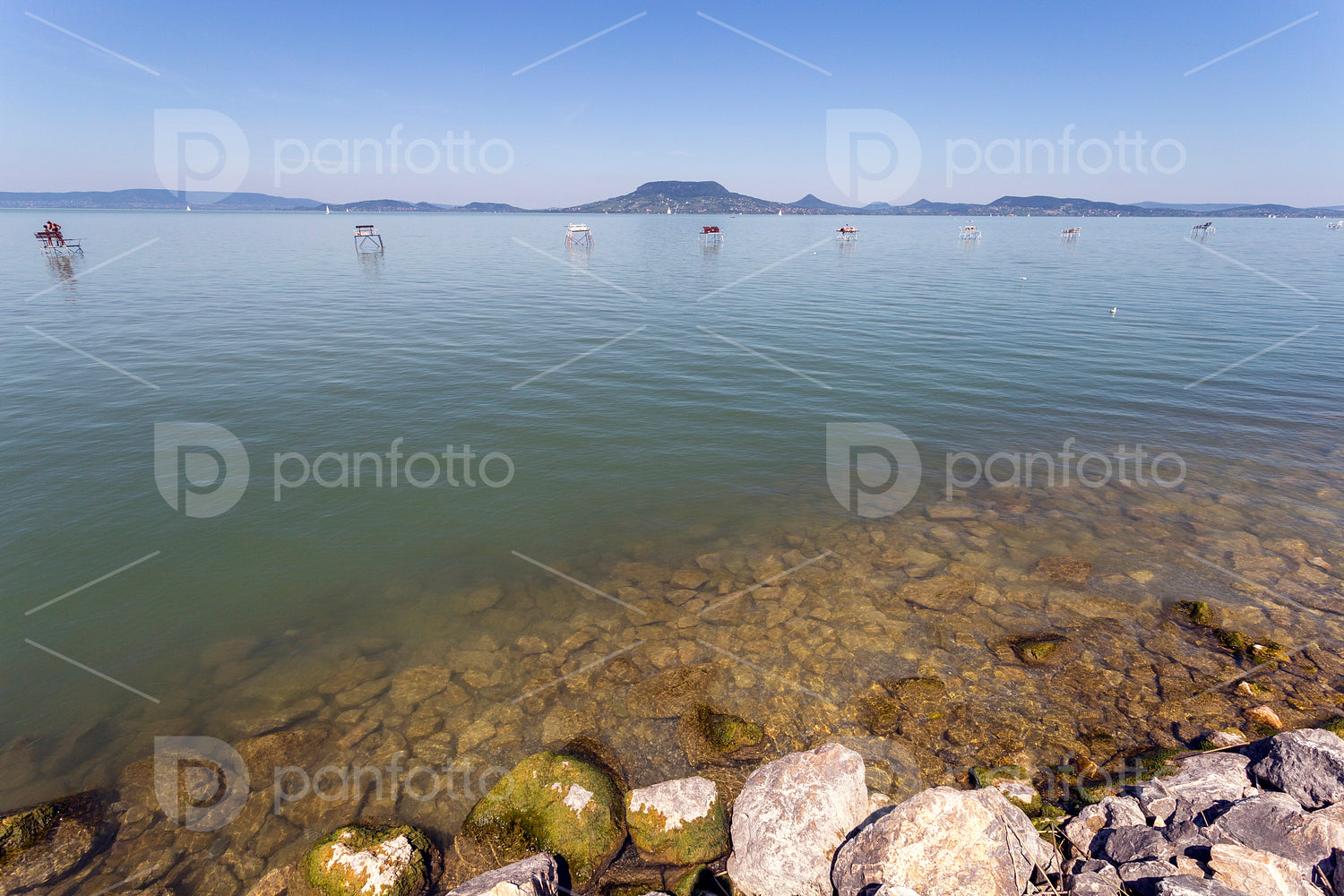 Lake Balaton view from Fonyod, Hungary.