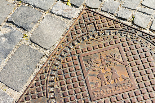 Manhole cover in Holloko