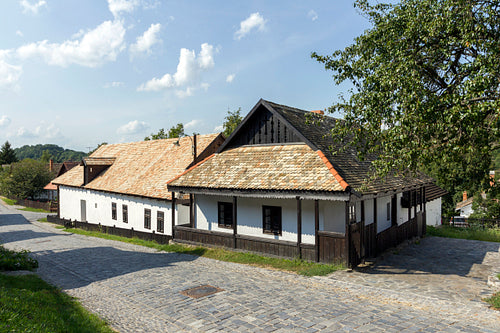 Traditional village house in Hollókő