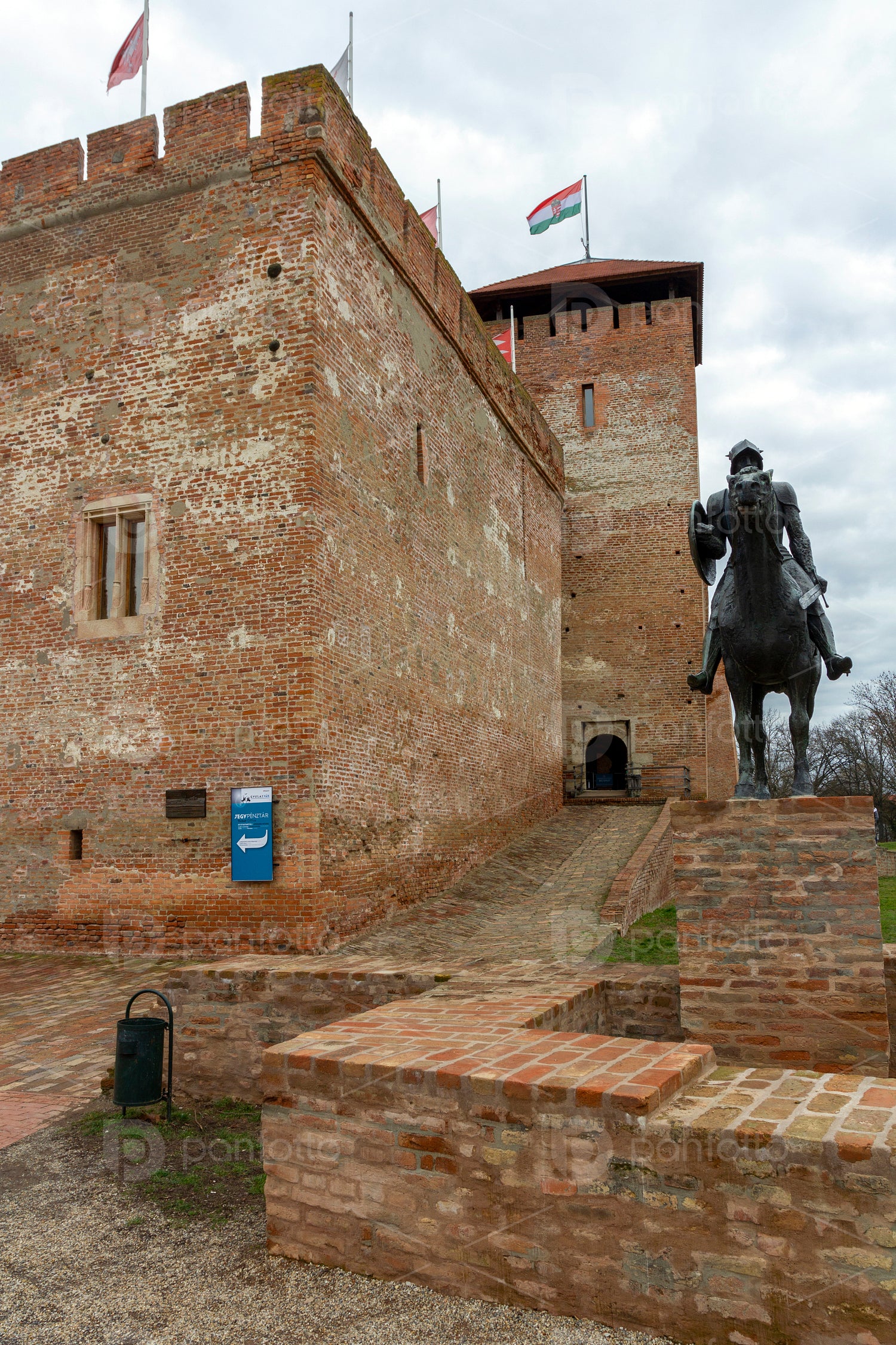 Gyula Castle in Gyula on a winter day