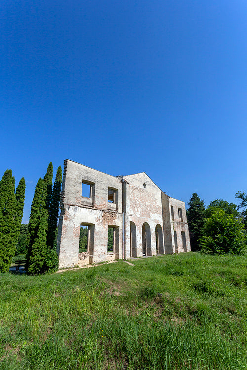 Palace ruins in the Arboretum of Alcsút