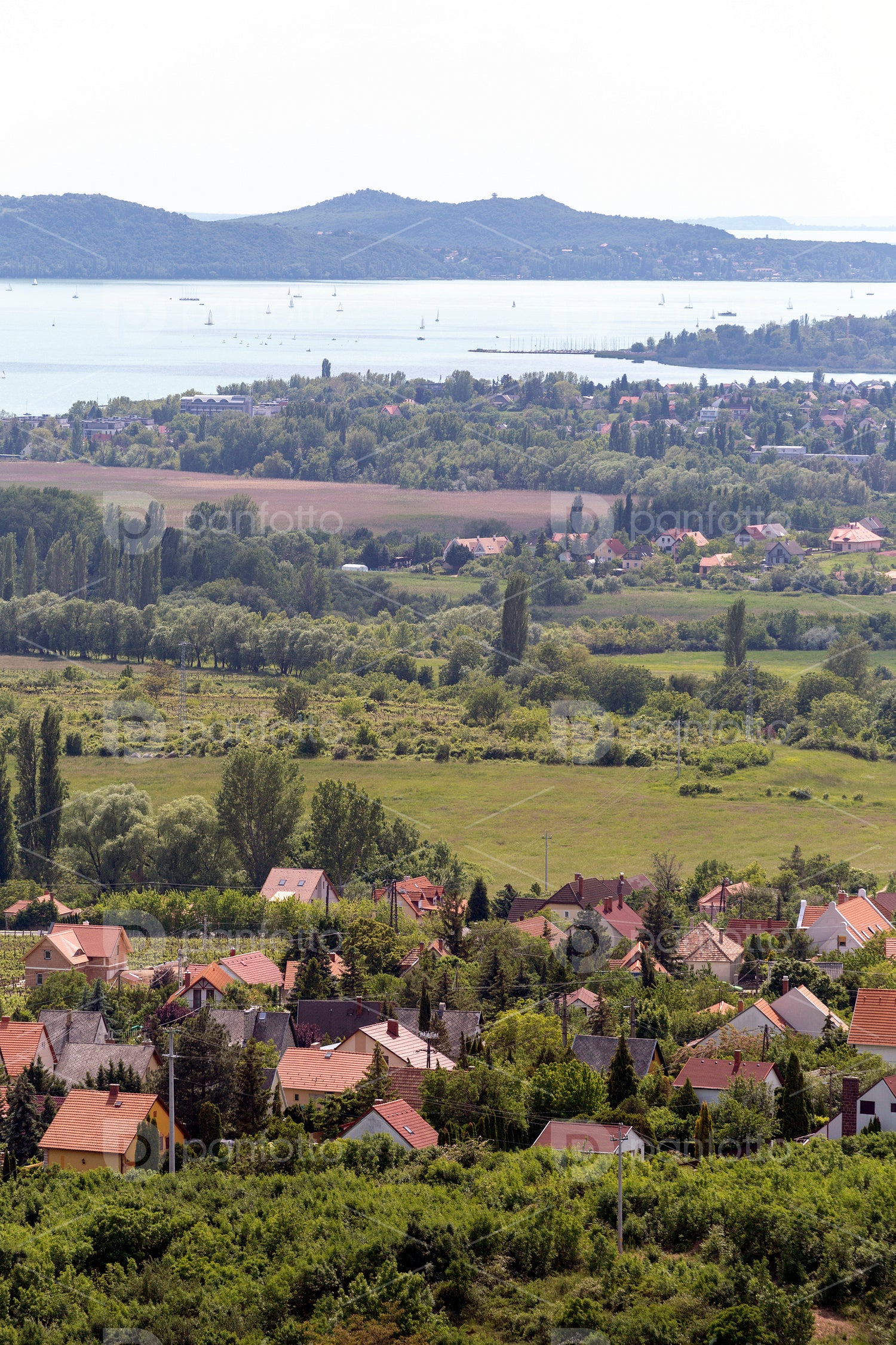 View of the Tihany penisula from the Somlyo mountain