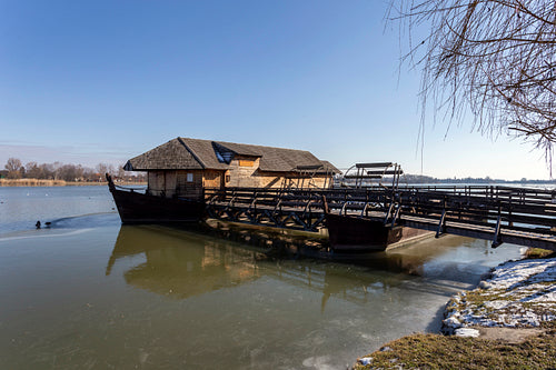 Boat mill on the river Danube