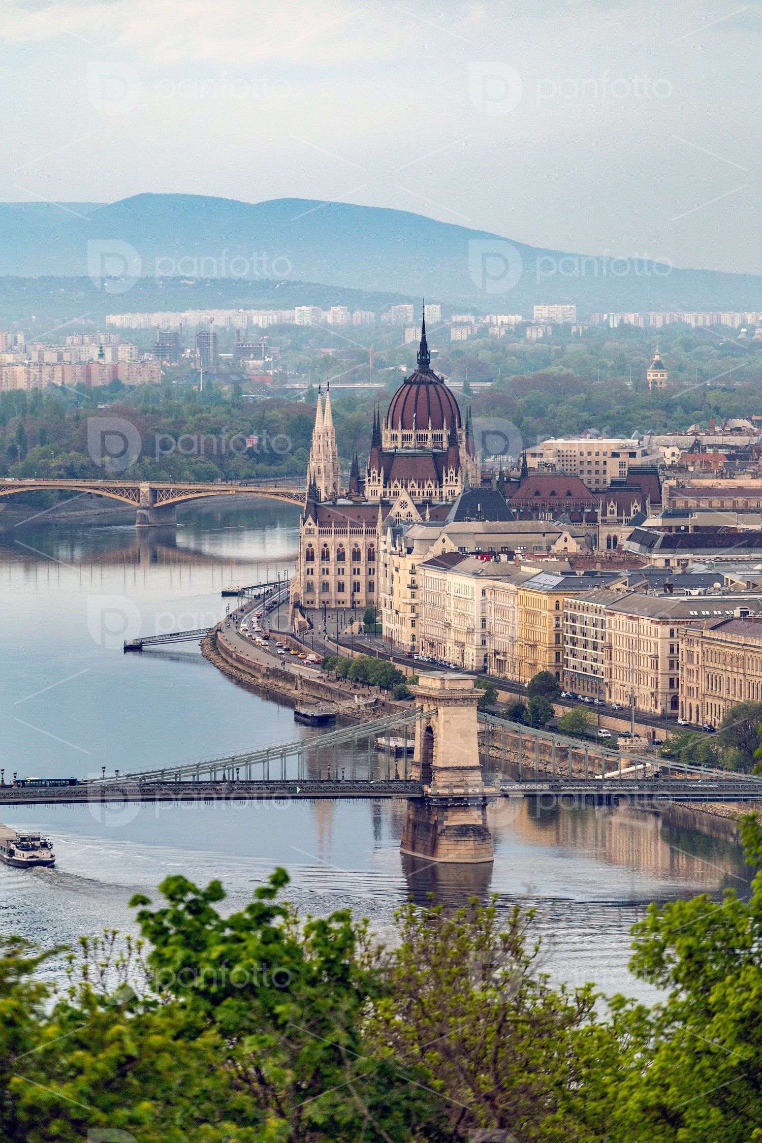 Hungarian Parliament Building and the Danube river in Budapest