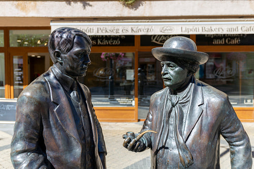 Statue of József Rippl-Rónai and Endre Ady in Kaposvár
