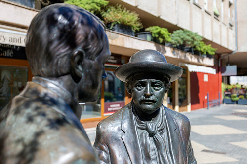 Statue of József Rippl-Rónai and Endre Ady in Kaposvár