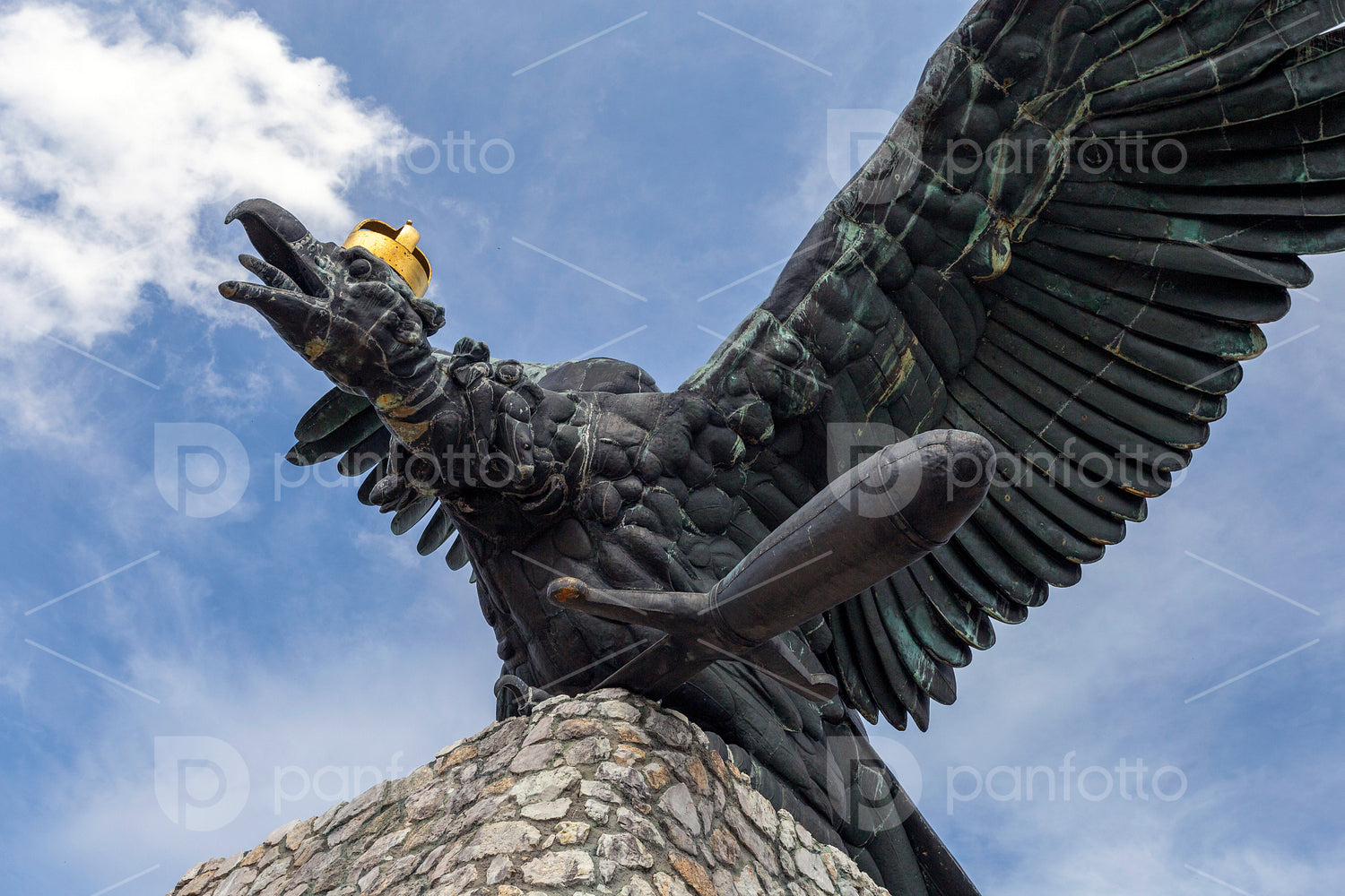 The Turul monument in Tatabánya.
