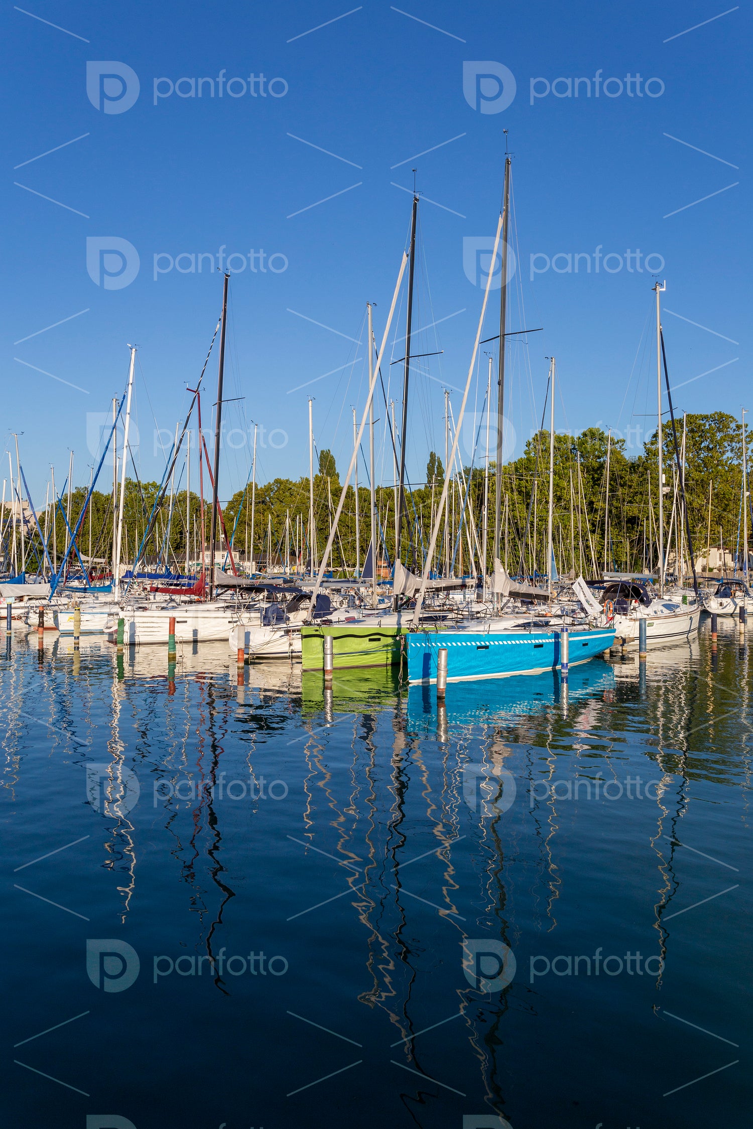 Port of Balatonfoldvar, Hungary in the evening.