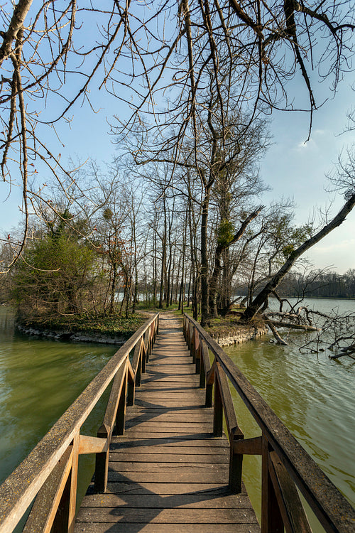 The Cseke lake in Tata, Hungary.