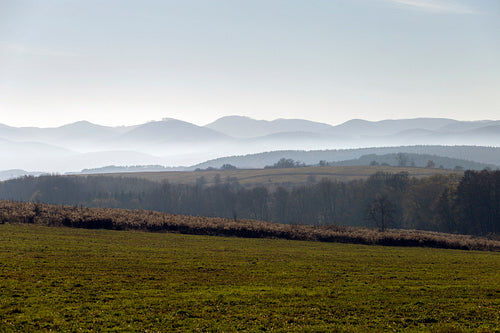 Winter landscape in the Zemplén mountains