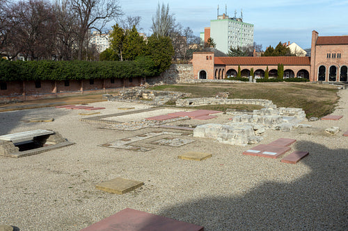 "Ruin Garden" ruins of the medieval church founded by St Stephen