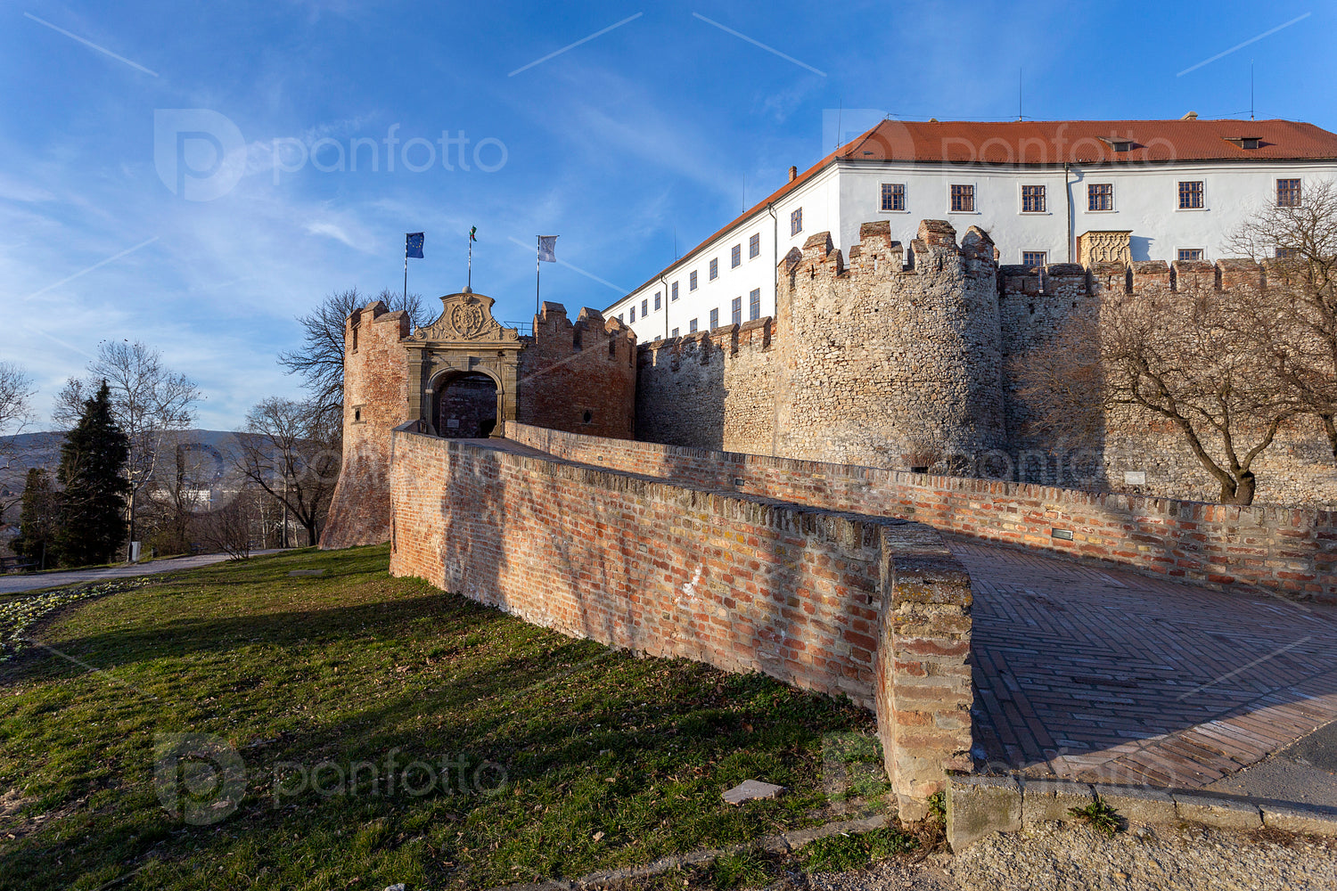 Castle of Siklos on a sunny winter day.