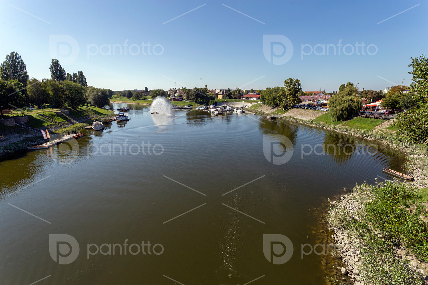 Sugovica riverbank in Baja, Hungary