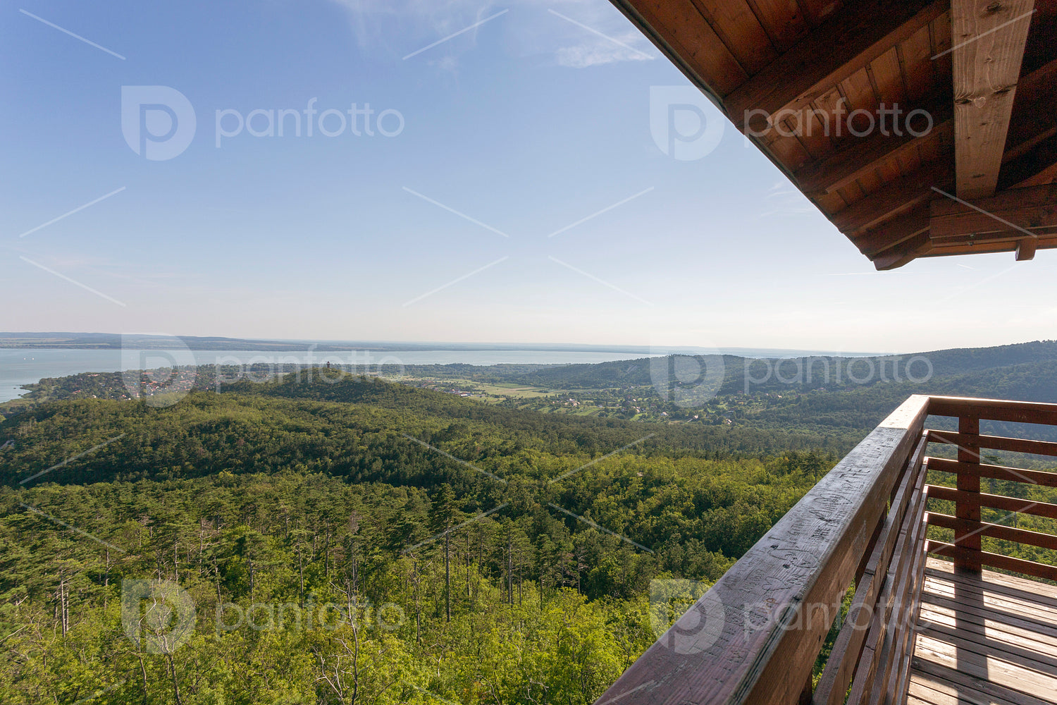 Lake Balaton view from the uplands.