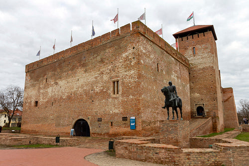 Gyula Castle in Gyula on a winter day