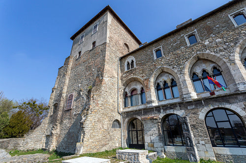 The castle of Tata on a sunny spring day