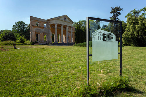Palace ruins in the Arboretum of Alcsút