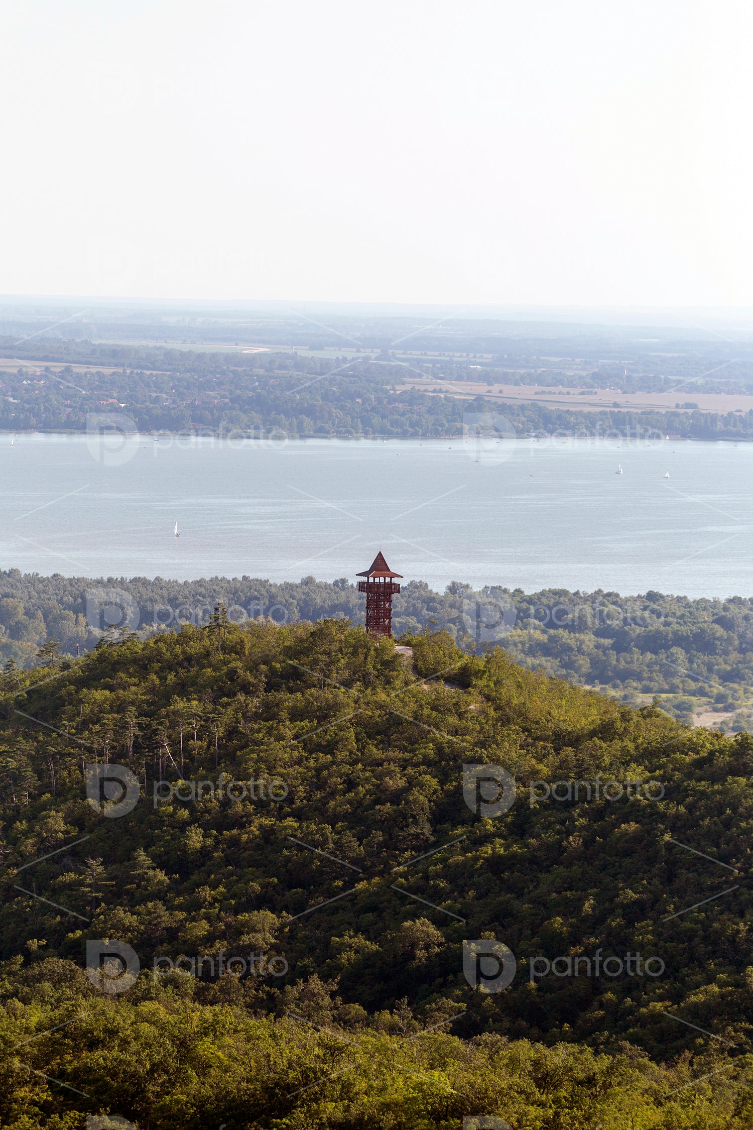 Lake Balaton view from the uplands.