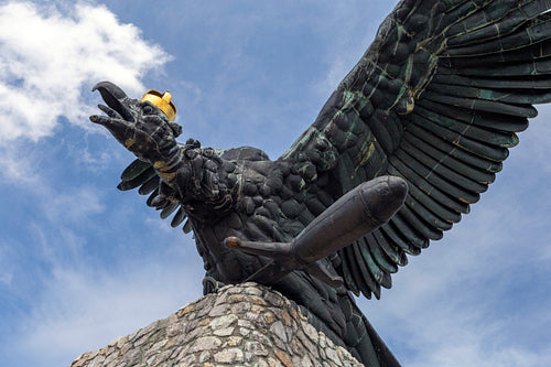 The Turul monument in Tatabánya.