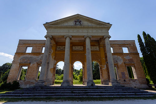 Palace ruins in the Arboretum of Alcsút