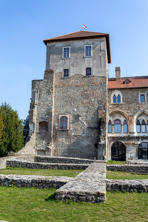 The castle of Tata on a sunny spring day