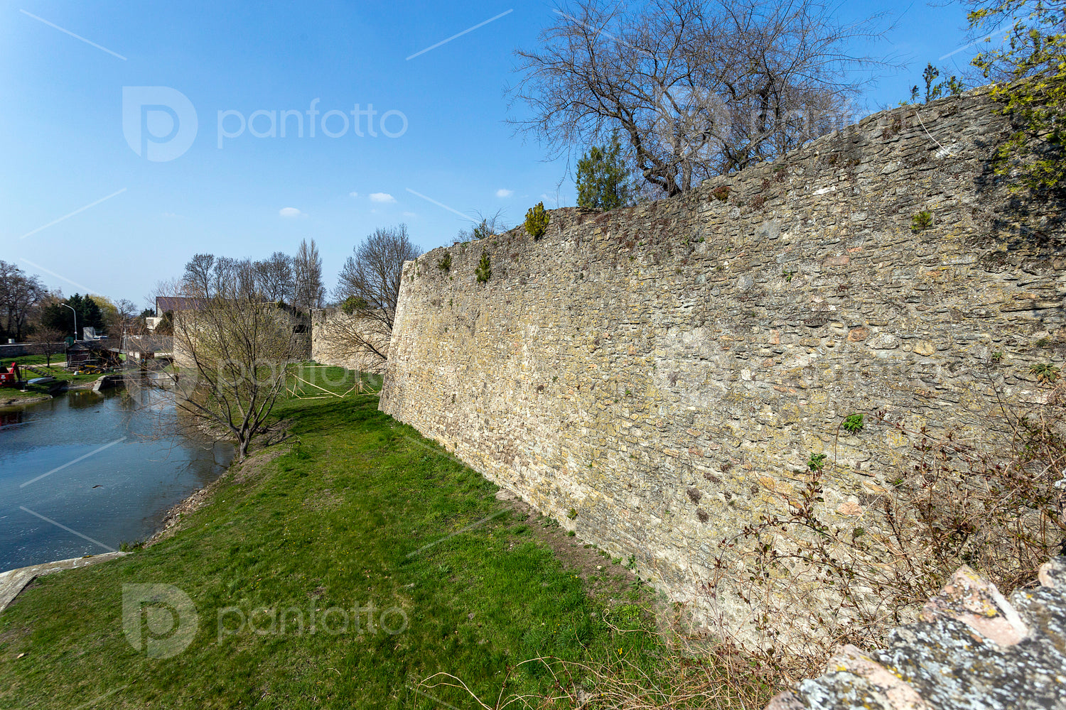 The castle of Tata on a sunny spring day