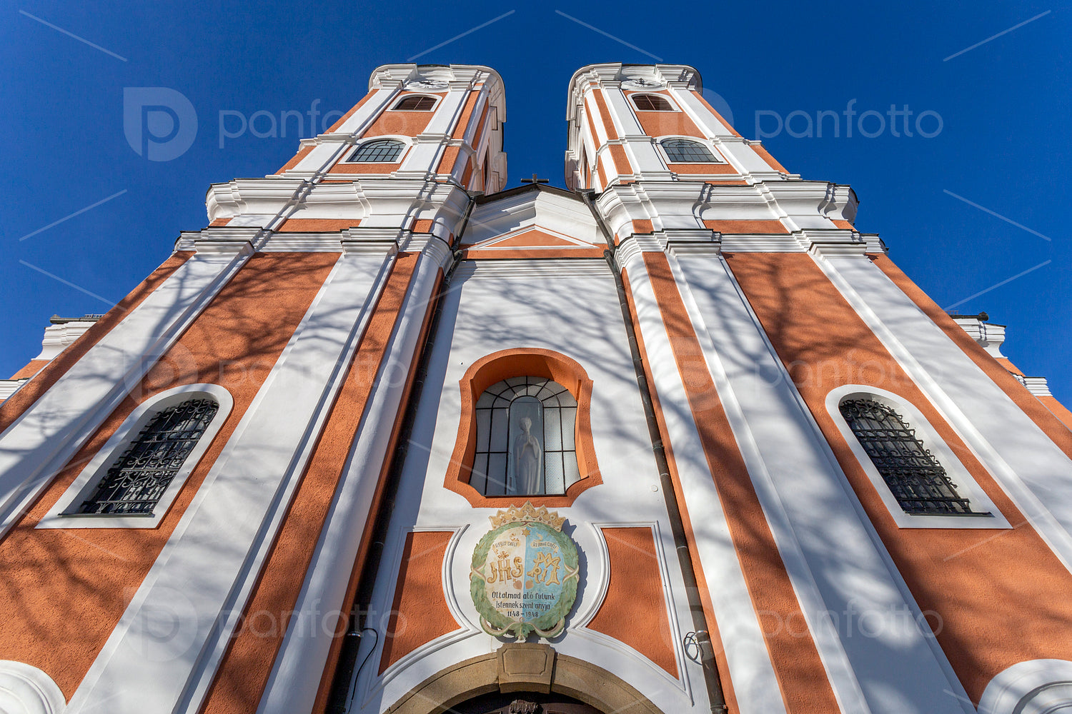 Facade of the Basilica of Mariagyud in Hungary
