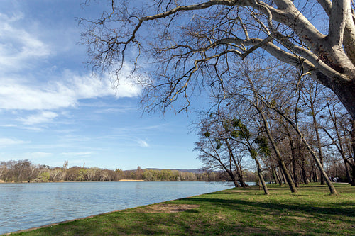 Cseke lake at the English garden in Tata