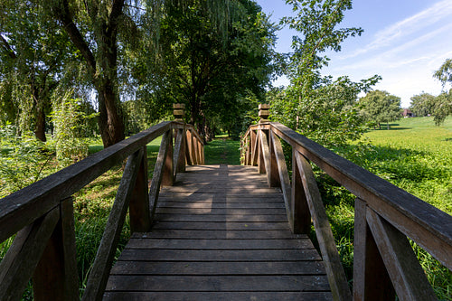 Wooden bridge in Zalaegerszeg