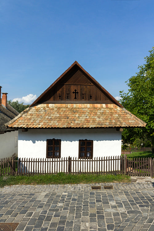 Traditional village house in Hollókő