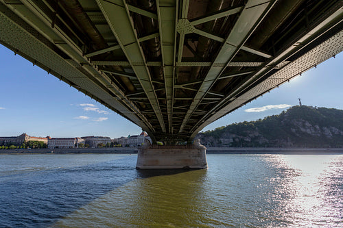 Liberty Bridge in Budapest on a sunny afternoon