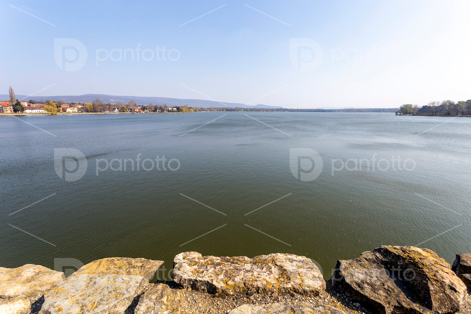 The old lake in Tata on a spring day.