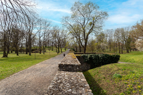 Stone walls of the Castle of Sárospatak
