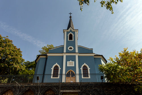 The Blue chapel in Balatonboglár