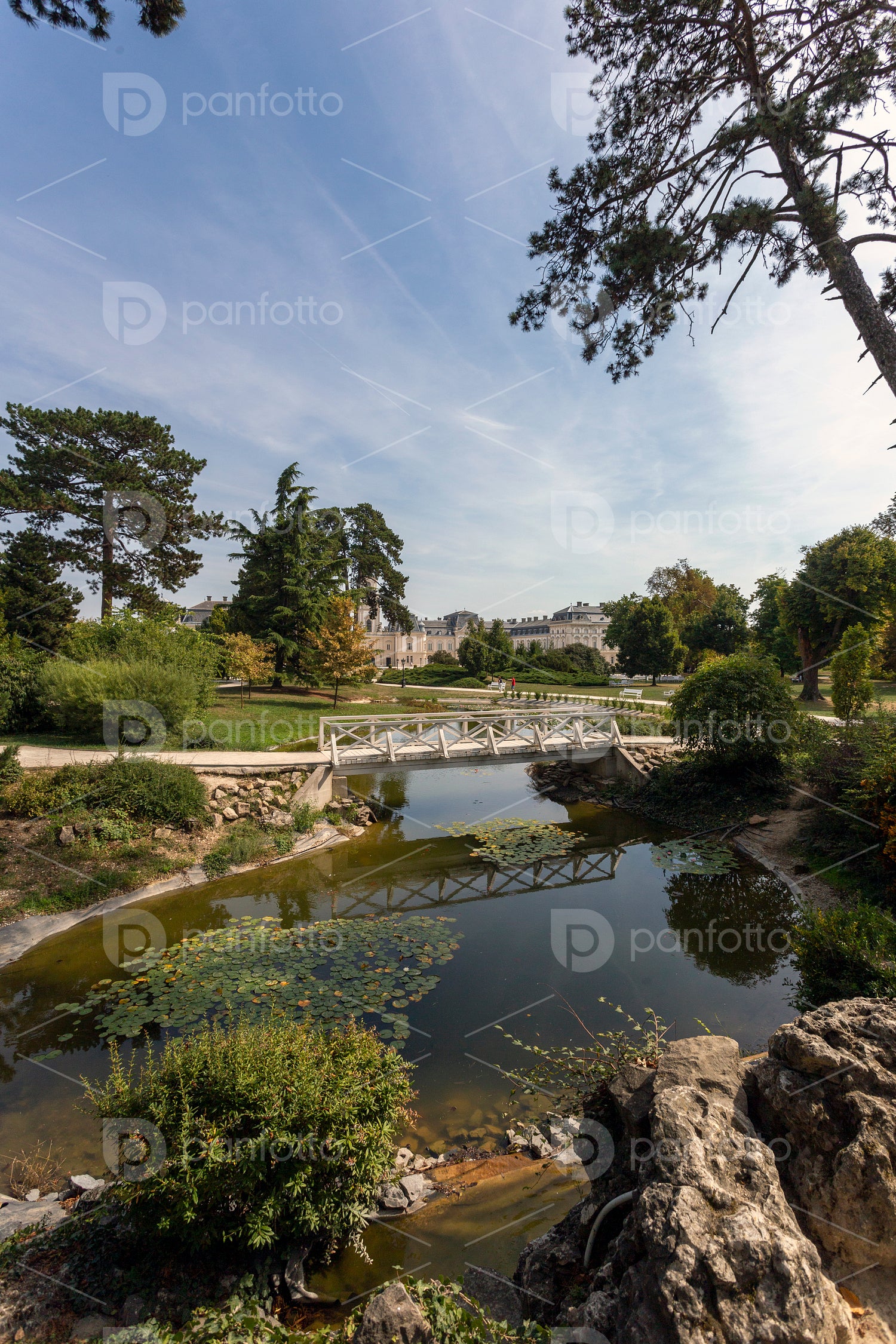 The garden of the Festetics Palace in Keszthely