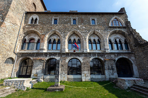 The castle of Tata on a sunny spring day