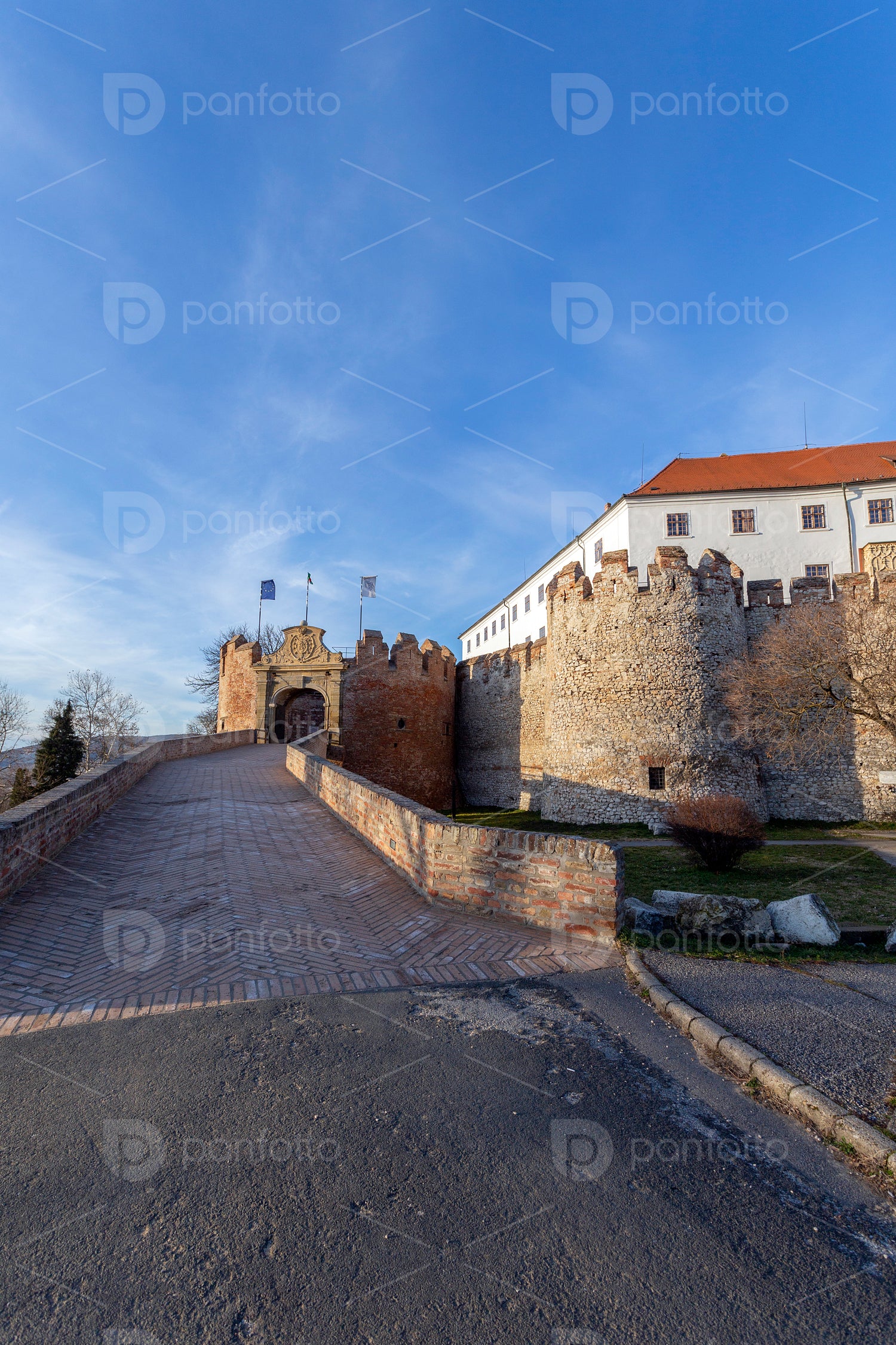 Castle of Siklos on a sunny winter day.