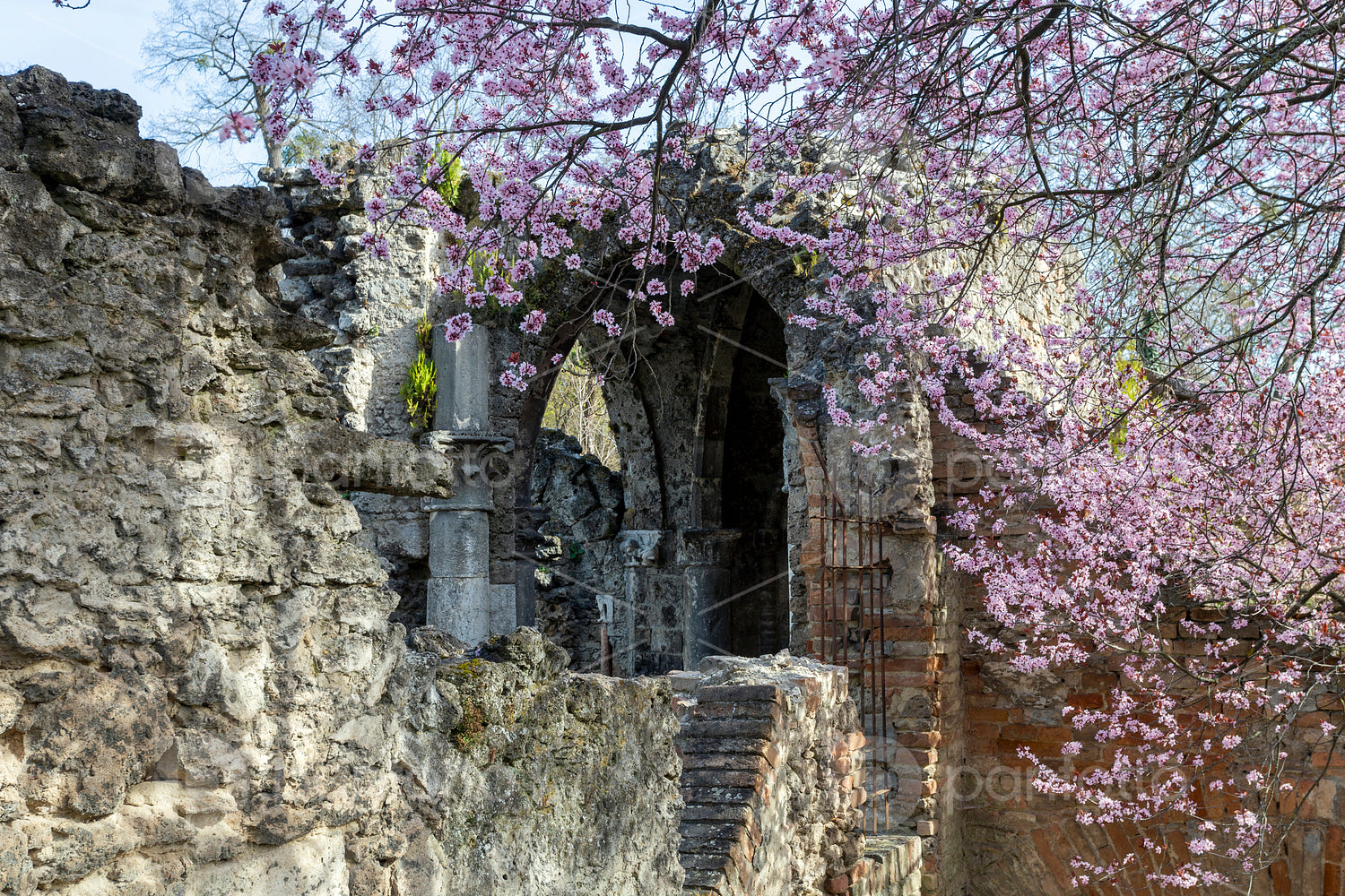 Artificial ruins at the English garden in Tata