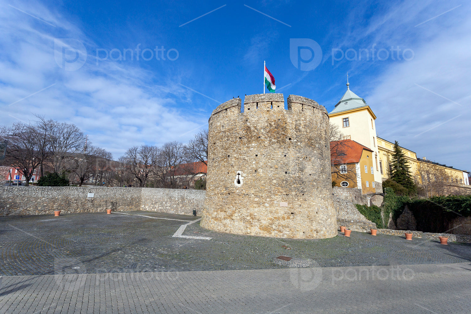 The Barbican bastion in Pecs, Hungary.