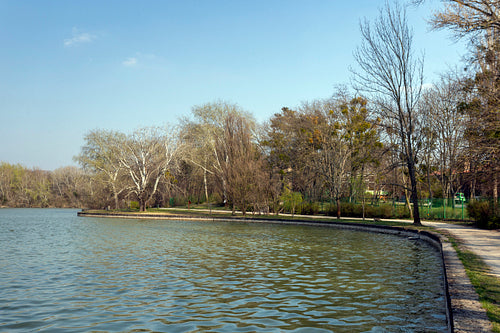 The Cseke lake in Tata, Hungary.