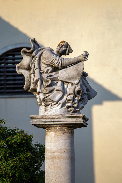 Statue at the Piarist Church in Sátoraljaújhely